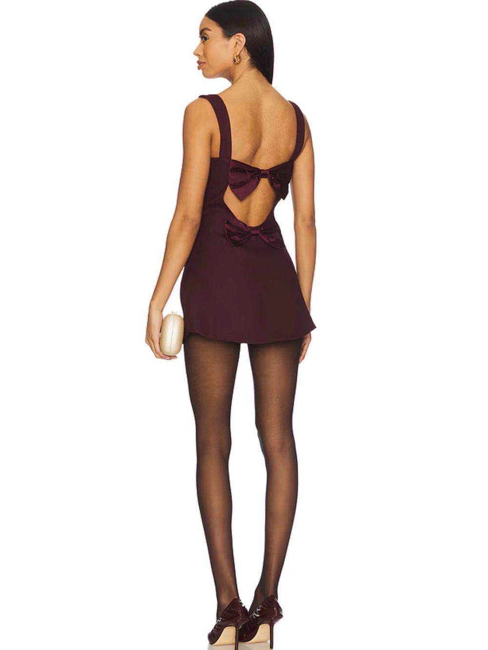 Oriana Mini Dress in Plum
